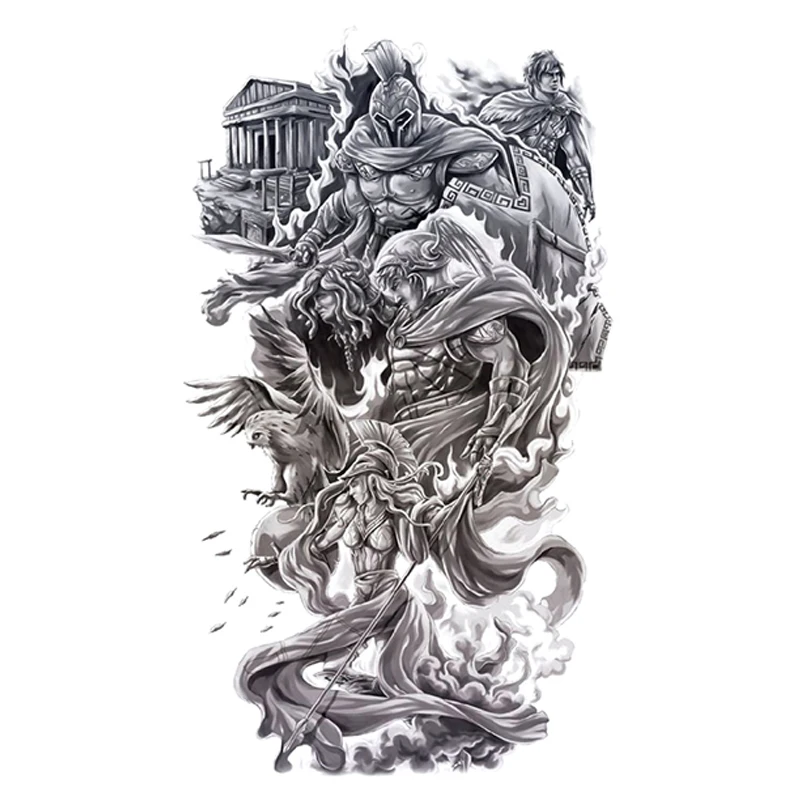 Большая водостойкая временная татуировка на руку с цветами искусственная для