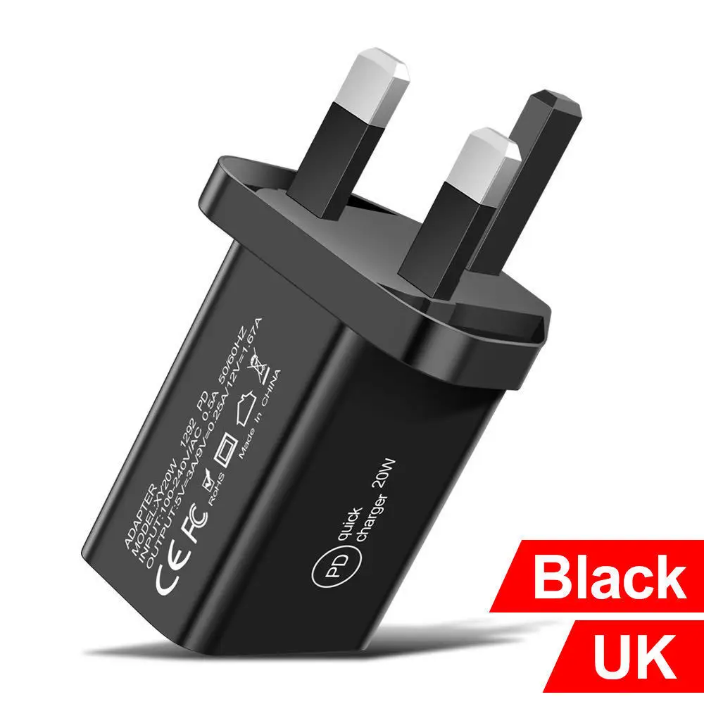Сетевое зарядное устройство PD для iphone 12 Pro Max USB C C2L C2C адаптер дорожное с вилкой