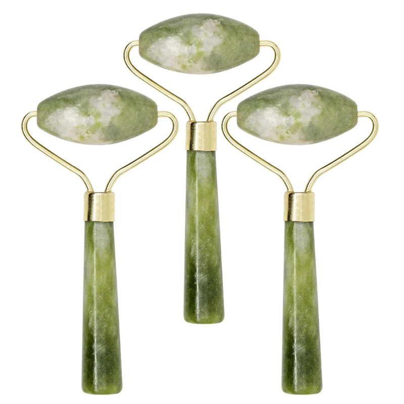 

1PC Face Massage Roller Single Head Jade Stone Slimming Face Neck Massager Lifting Tool Face Anti Wrinkle Removal Massage Roller