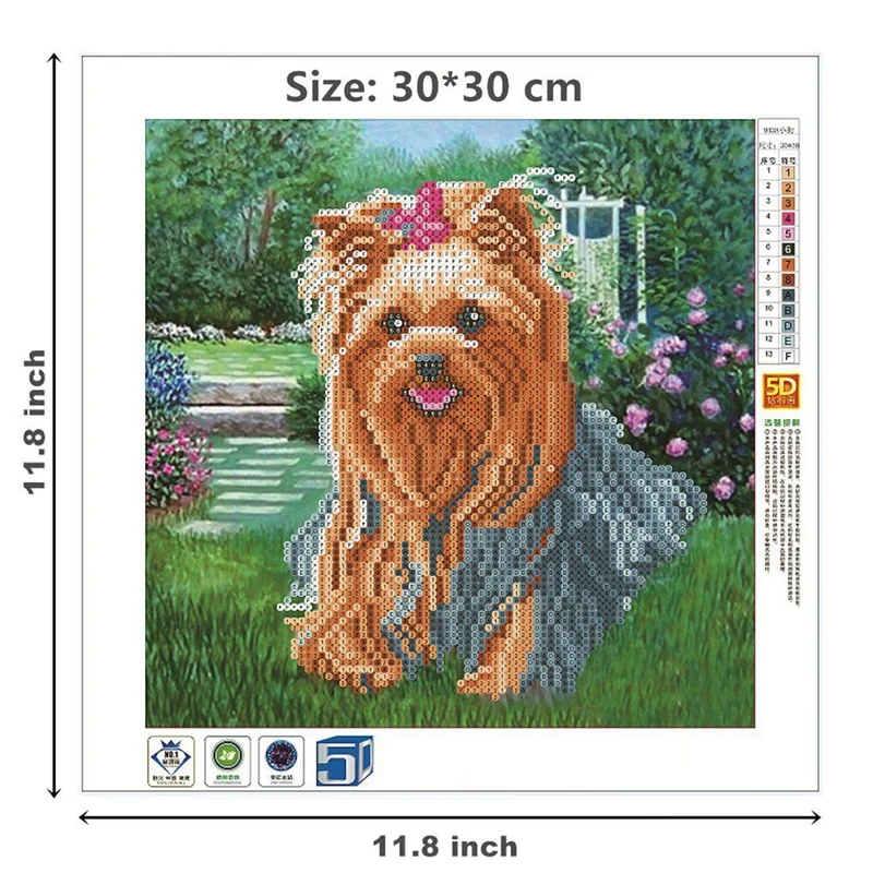 2 шт. Лавандовый цветок Организация/собака 5D DIY алмазная живопись цветы вышивка