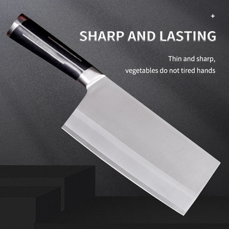 

Chinese Cleaver Handmade Chopper Chef Steel Knife Professional Kitchen Knives Meat Vege Slicer Chopping Knife Senior Gift Box