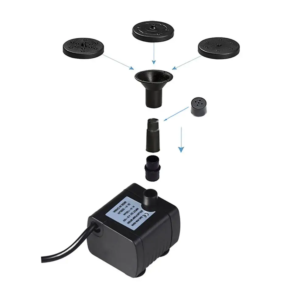 

2W Solar Fountain High Power Solar Pump With Lamp Inserted Water Pump Garden Landscape Bird Bath Fountain Floating Fountain