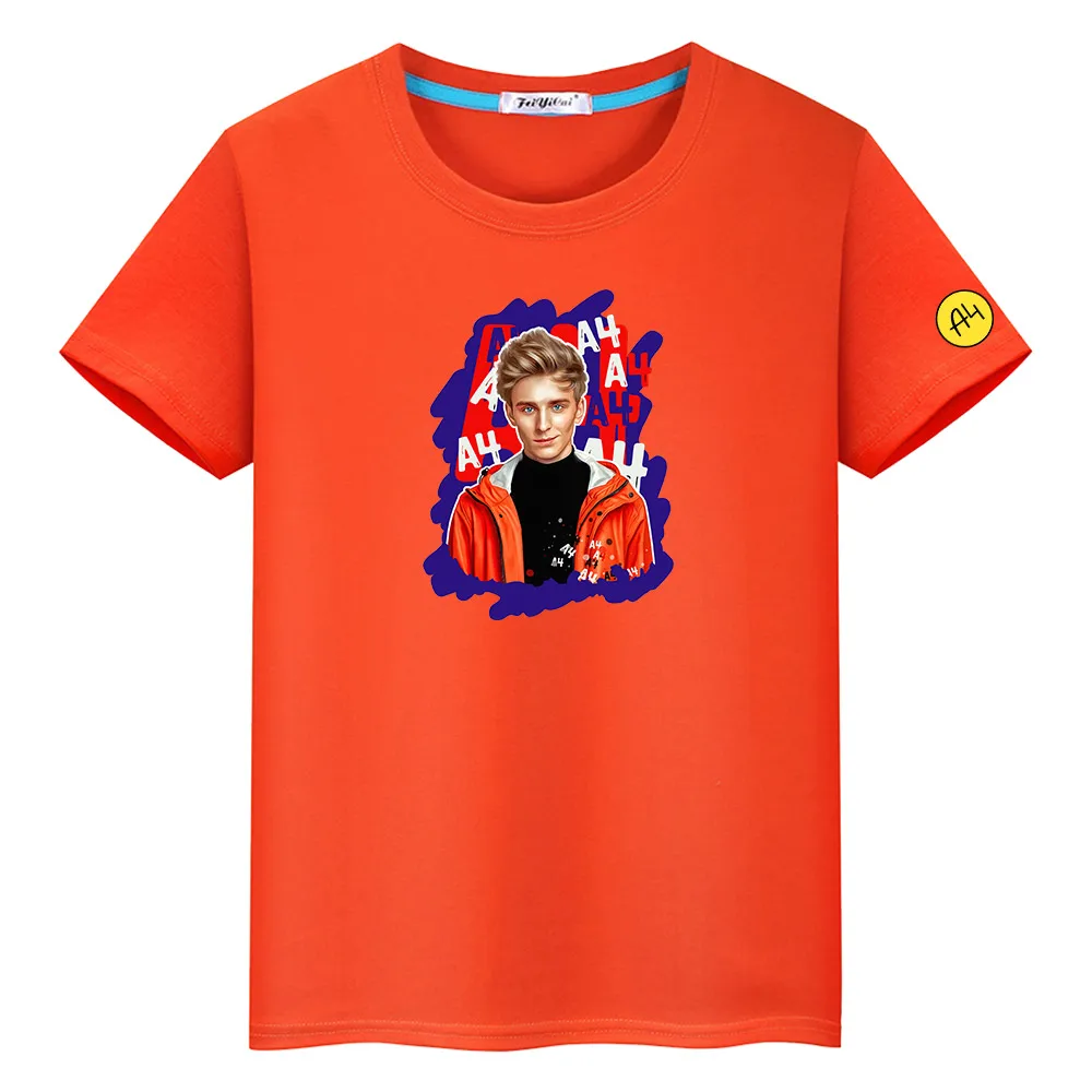 2021 Summer Cartoon Merch A4 Lamba Print Children's T-Shirt Casual Quality O-neck Short Sleeve Boy Girl tshirt Tops Tee