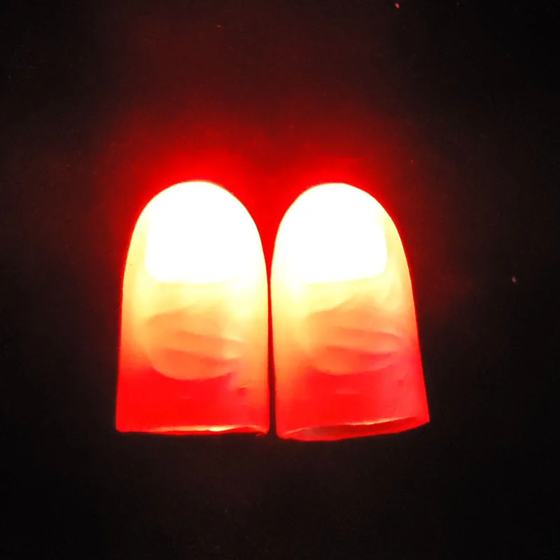 

2 Pieces Magic Light Up Finger Fingers LED Tricks Thumb Props