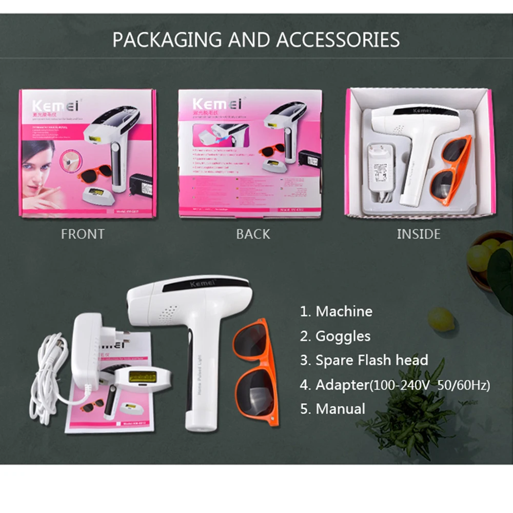 

999999 Flashes New IPL Epilator Permanent IPL Photoepilator Hair Removal depiladora Painless electric Epilator freeshipping