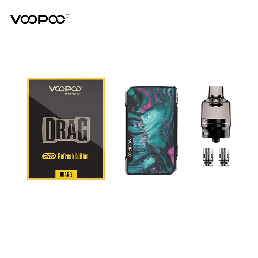 Набор для вейпа VOOPOO Drag 2 177 Вт обновленная версия Platinum / Black Mod 4 5 мл PnP Pod Tank