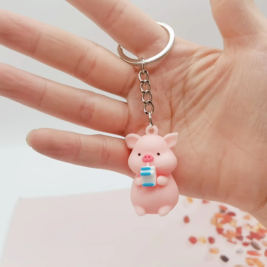 Мультяшный милый брелок для ключей в виде дождевика свинки куклы молочной свиньи