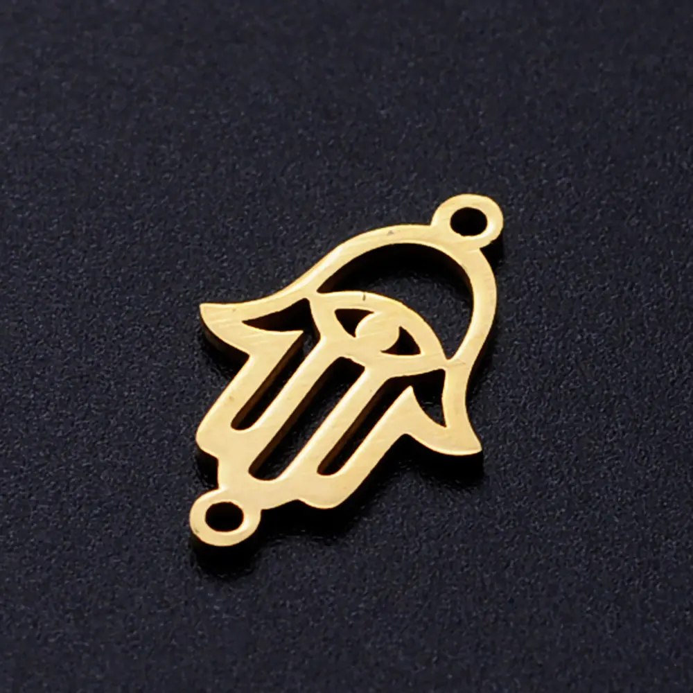 

5 шт./лот Хамса ручной разъем из нержавеющей стали Шарм для женщин Браслеты Изготовление Оптовая Продажа полированный никогда не потускнеет