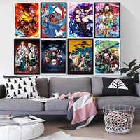 home decor japanese anime demon slayer picture poster and prints modern fashion canvas painting bedroom living wall decor gift