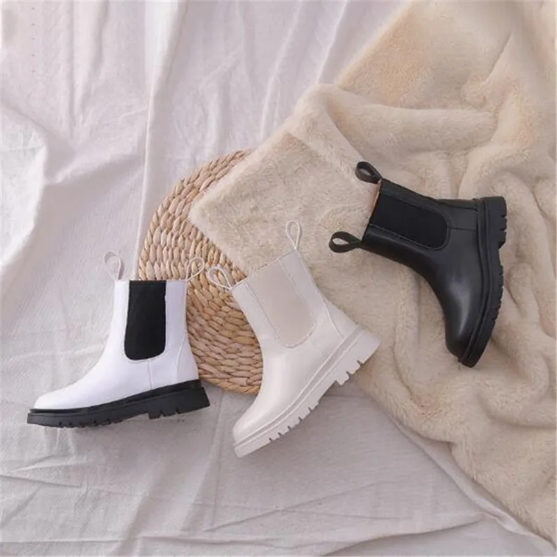 

New Children Chelsea Ankle Boots Baby British Style Leather Boots Girls Boys Black Army Boots Kids Winter Shoes Toddler 019