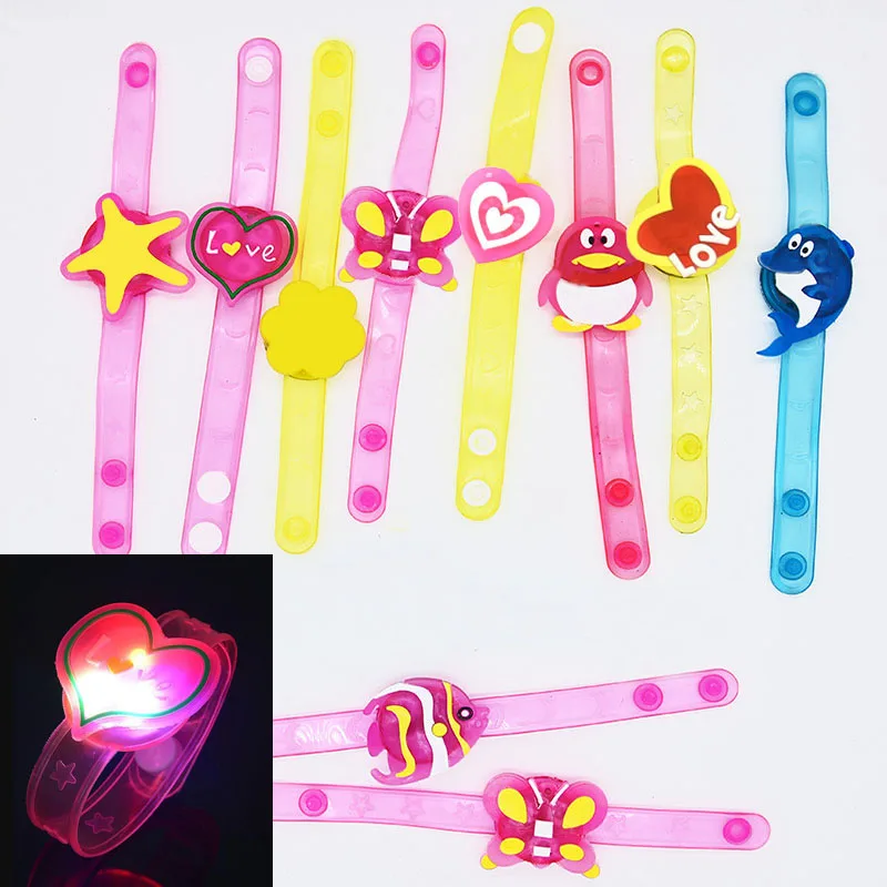 

10Pcs/Lot New Watch Christmas Halloween Birthday Party Flash Light-emitting Bracelet Gift Children Practical Jokes Toys