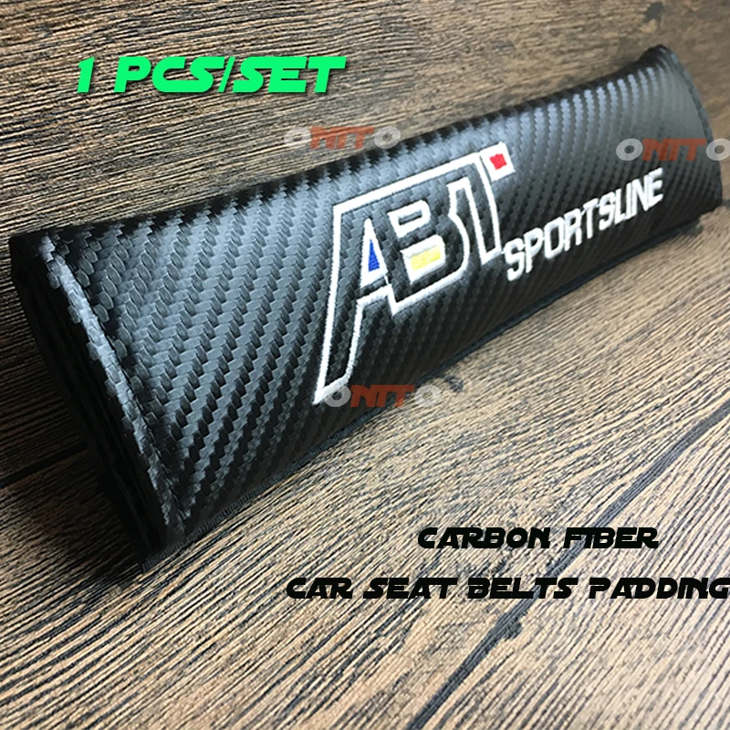 

1pcs ABT SPORTSLINE Car Seat Belt Shoulder Pads Cover for GOLF 6 7 CC POLO Scirocco TIGUAN Kids Cushion belts case