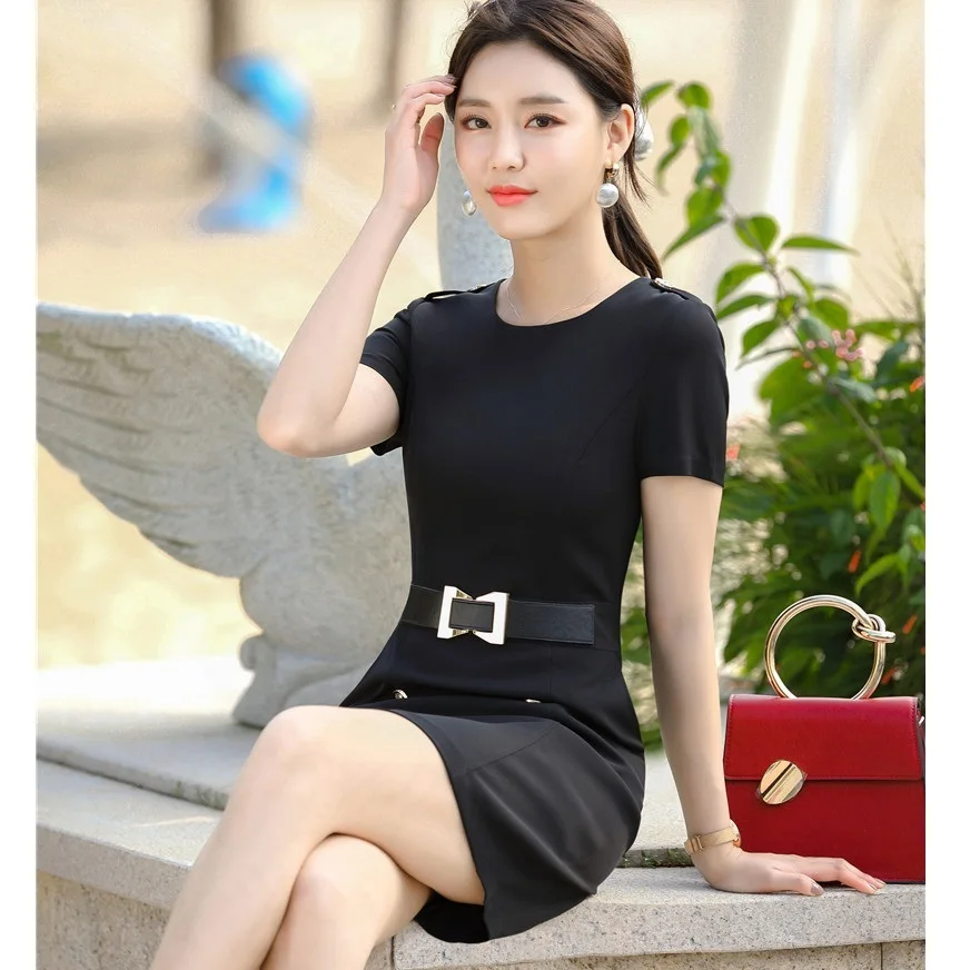 Женские офисные платья с коротким рукавом вечерние OL style новинка 2020 | Женская