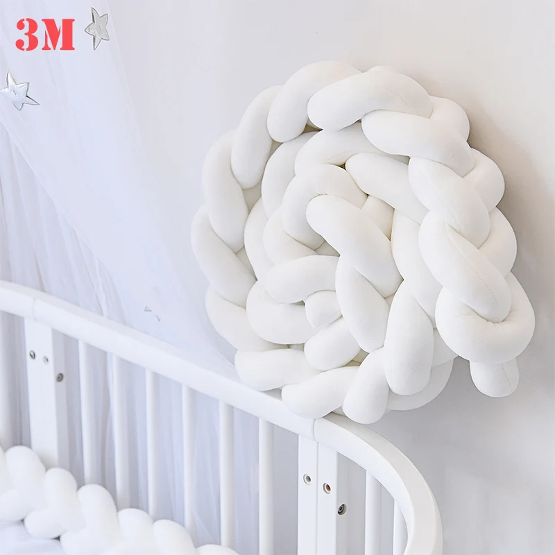 3M 9I 1 шт., 2 м/3 м, для новорожденных, детская кроватка, бампер, кровать, бампер, узел, декор для детской комнаты, для новорожденных, кровать, бампер, длинная плетеная Подушка, узел, кроватка - Цвет: 3M 9I