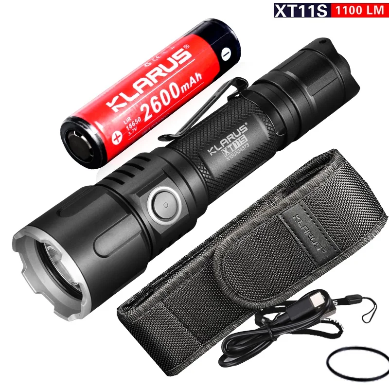 

Кларус XT11S светодиодный тактический вспышки светильник CREE XP-L HI V3 1100lm на открытом воздухе фонарь светильник с Батарея + кабель для зарядного ...