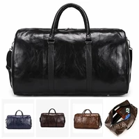 leather travel bag large duffle independent big fitness bags handbag bag luggage shoulder bag black men fashion zipper pu