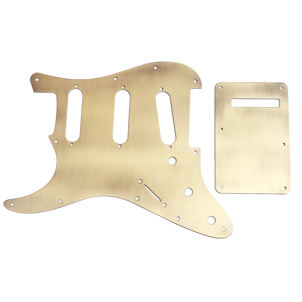 Ретро SSS Щиток с задней панелью для ST электрогитары бронзовая Новинка|Детали и
