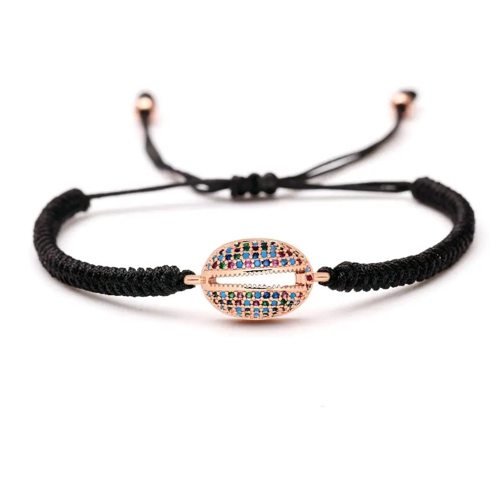 Цветной CZ Кристалл тибетский буддийский счастливый узел макраме медный браслет