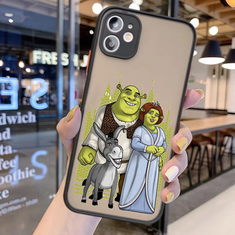 

Cool Cartoon Moive Shrek Coon Luxury Anti-fall Phone Cover Case For iPhone Max 7 8 6 6s SE 2020 7Plus 8Plus 11 12 Pro MAX XR XS