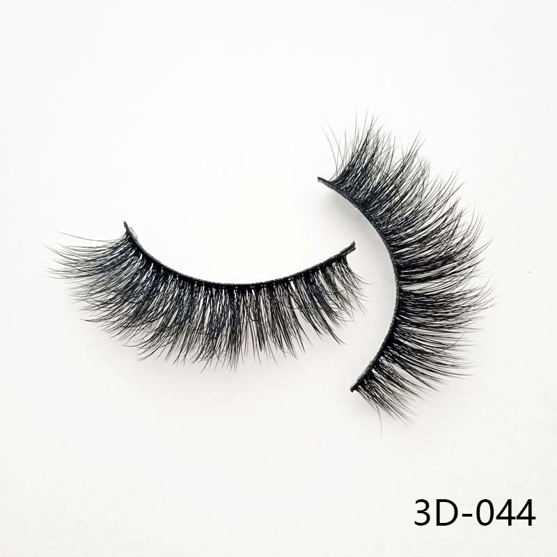 3D-028 3 пары черные настоящие норковые натуральные крестовые длинные толстые ресницы накладные ресницы Инструменты для наращивания макияжа