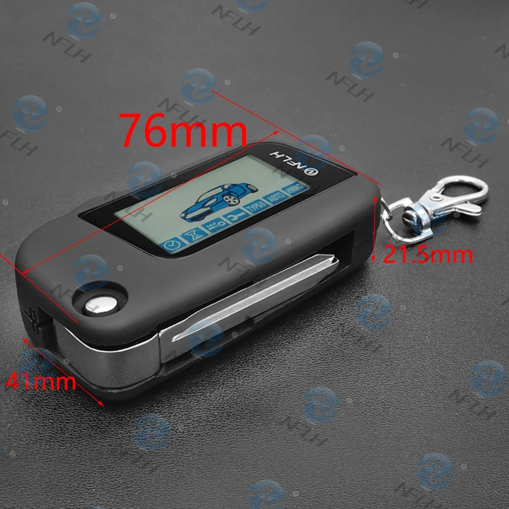 NFLH Keychaine A93 Remote Controller With Key Uncut Blade For Two Way Car Alarm Starline Folding Flip Remote|Охранная