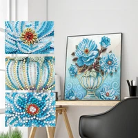 special shaped drill round diamond painting flower vase 5d diamond picture cross stitch partial paste stone mosaic needlework