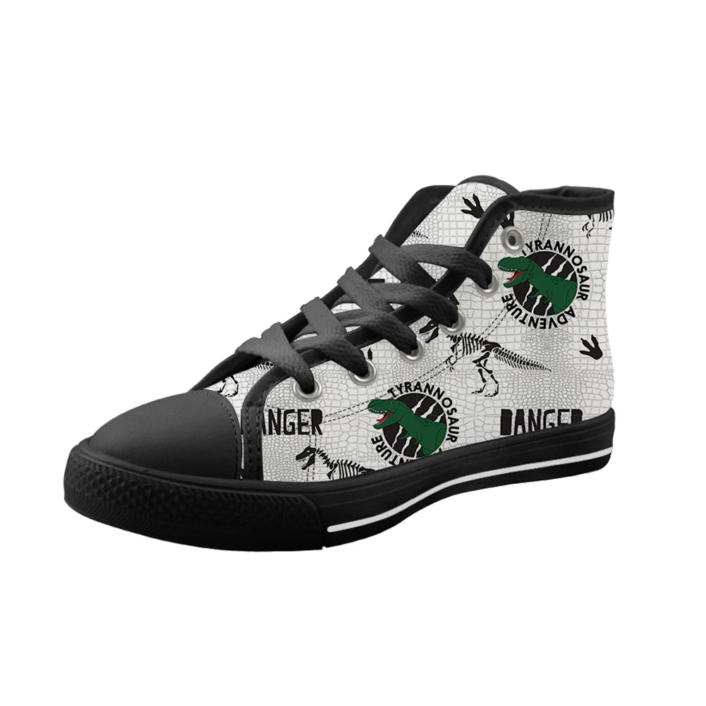 NOISYDESIGNS/Новинка 2020 года детская парусиновая обувь для мальчиков высокие черные