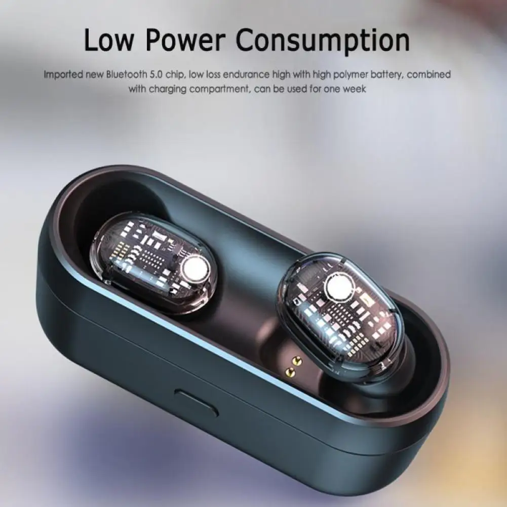 

M13A TWS Bluetooth 5.0 Wireless 6D Stereo In-Ear Earphones with Charging Box