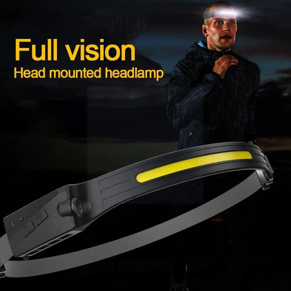 

Adjustable Light -mounted Sensor Light Strip Outdoor Camping Light Usb Flashlight Fishing Belt Flashlight Rechargea L2s6