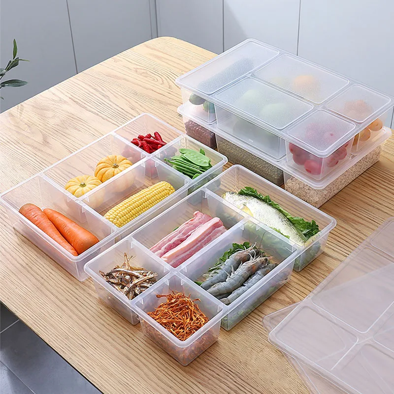 

Разделенная коробка для хранения зеленого лука, бытовые пластиковые контейнеры для фруктов, кухонная сливная корзина