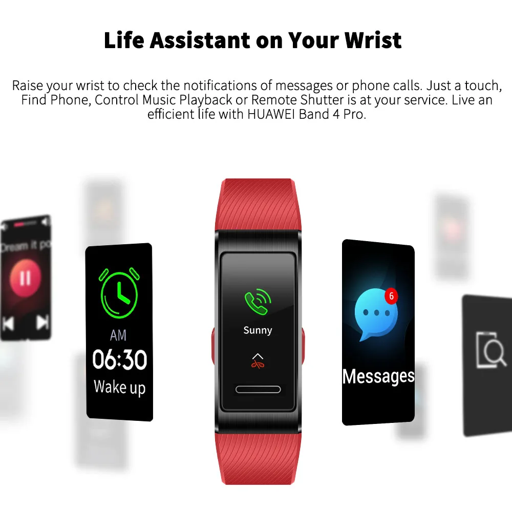 Глобальная версия браслете Huawei Band 4 Pro активно матричные осид 0 95 'металлический