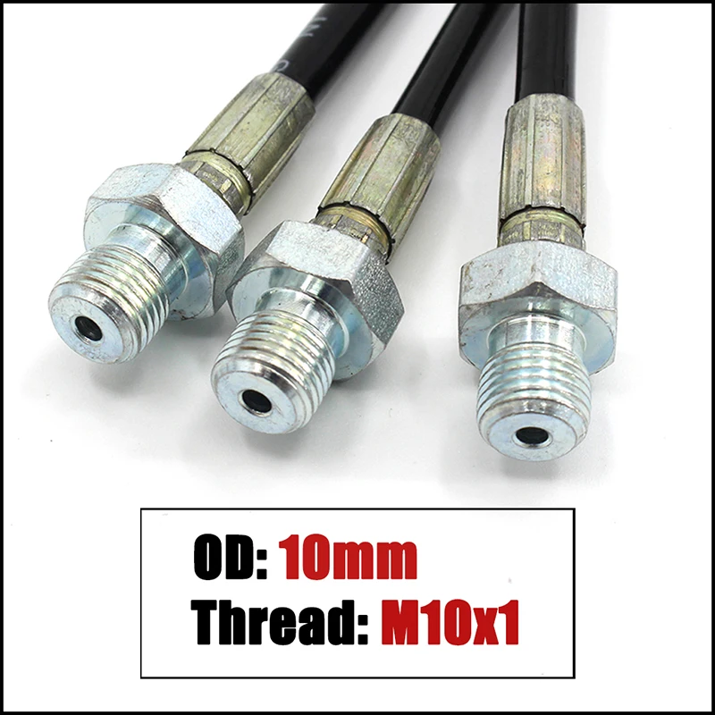 Шланг для пневматики M10x1 длина 20 см с наружной резьбой заправки воздуха