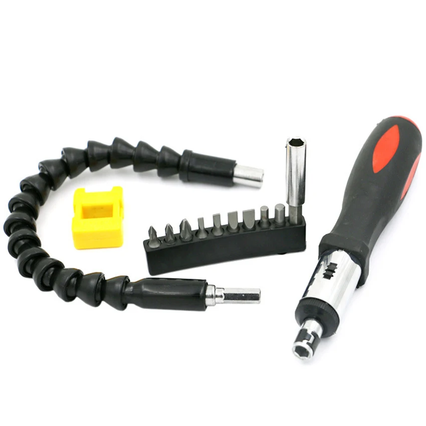 

1 Set Ratchet Screwdriver Kit Multifunctional Flexible Shaft Magnetizer Combination Screwdriver Bits Household Hand Tools