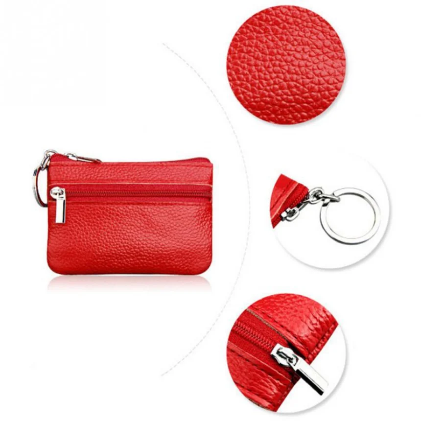 PU Leather Coin Purses Women's Small Change Money Bags Pocket Wallets Key Holder Case Mini Functional Pouch Zipper Card Wallet images - 6