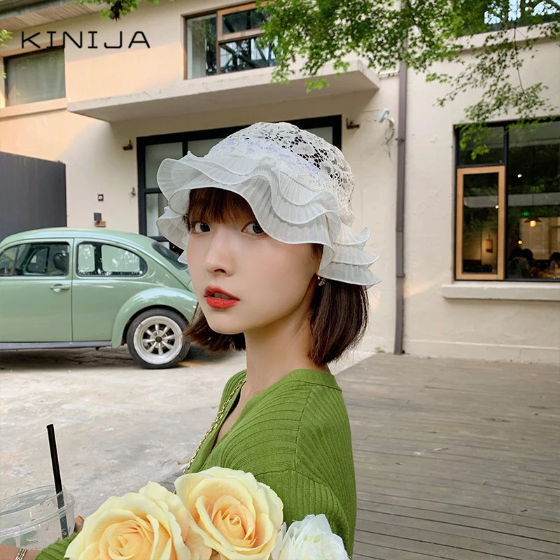Женская летняя кружевная шляпа в Корейском стиле | Аксессуары для одежды