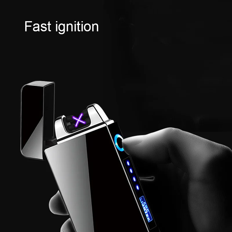 Электронная зажигалка с зарядкой от Usb Sense Touch индикатором Arc ветрозащитная