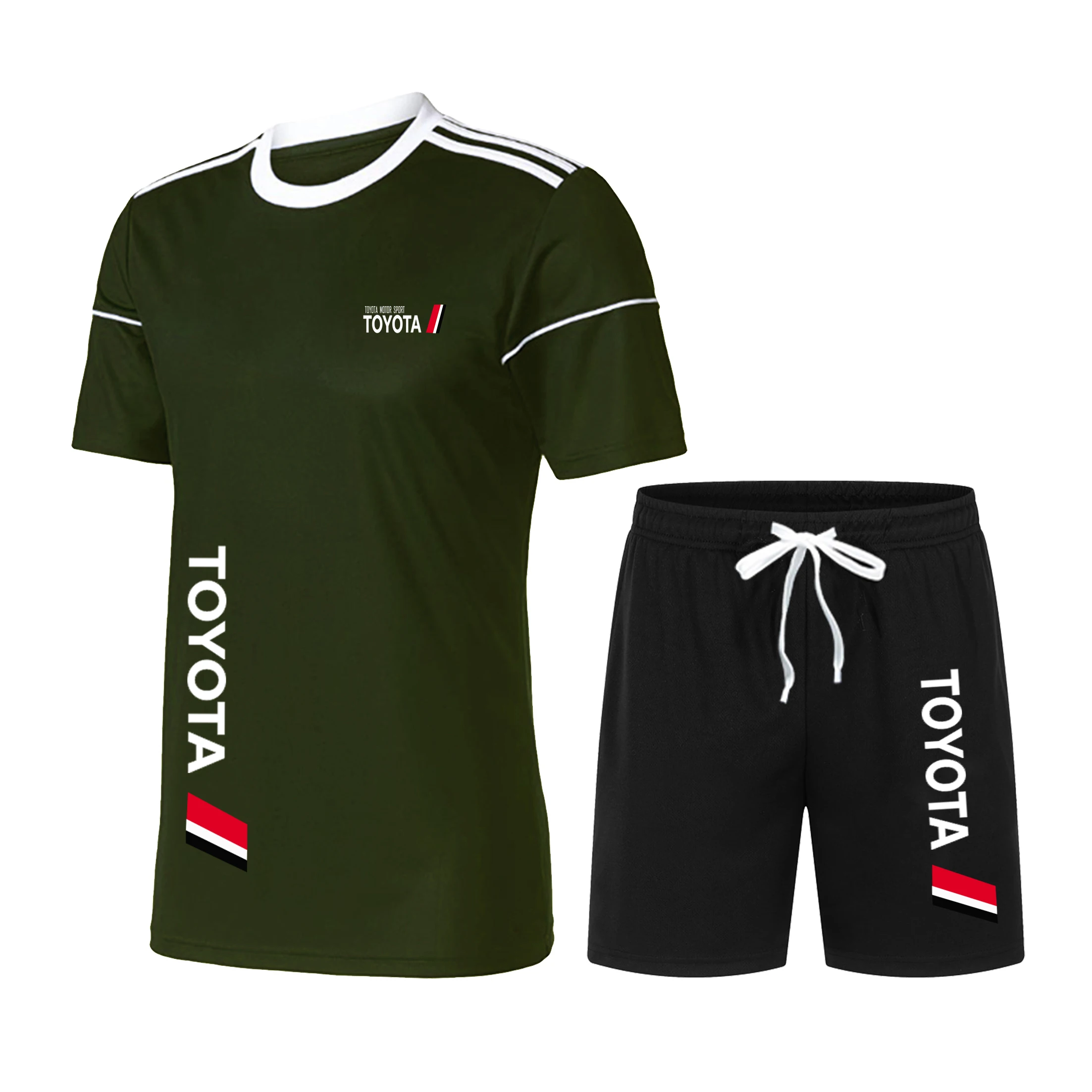 

2021 summer men's wear - short sleeve sports suit, casual T-shirt and Basketball Shorts 2 sets, men's sportswear set