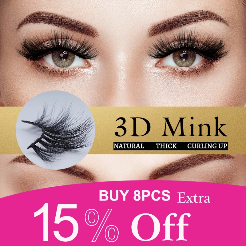 DORADOSUN 3D норковая полоска накладные ресницы 1 пара натуральные длинные мягкие