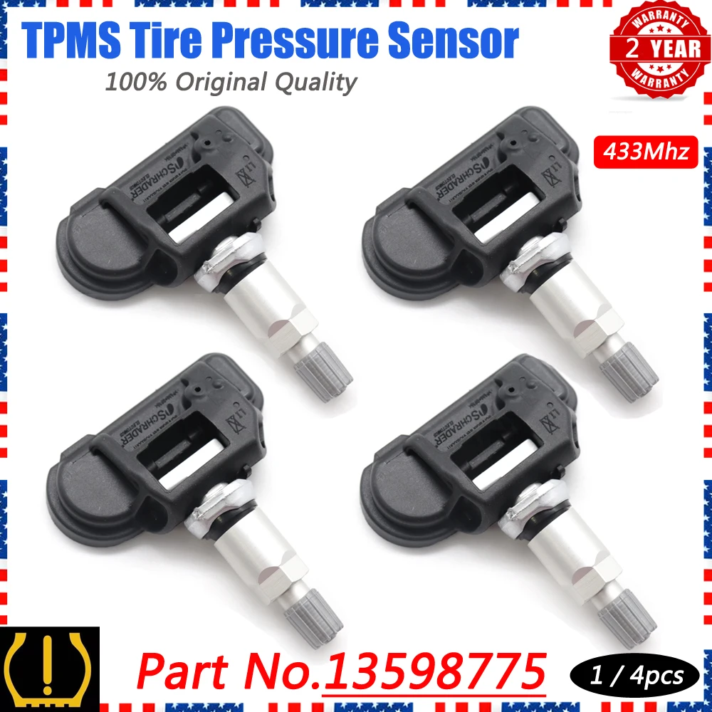 

XUAN 13598775 TPMS Tire Pressure Monitor Sensors for Opel Adam Astra J Cascada Insignia Zafira Tourer Chevrolet Corvette 433MHZ