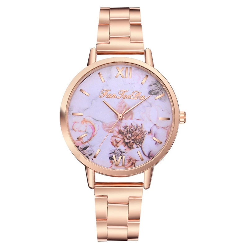 Модные кварцевые женские часы из сплава с модным принтом модные деловые