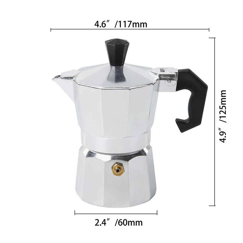 Алюминиевый кофейник WCIC 50/150/450 мл Кофеварка Moka Geyser кофейная чашка чайная