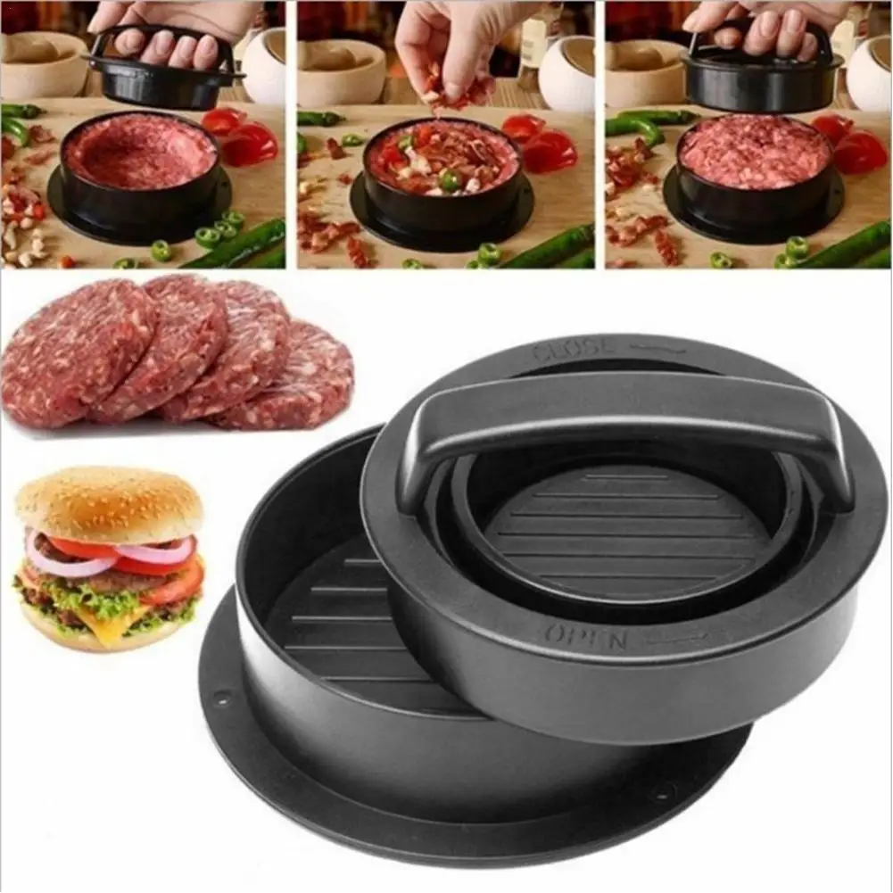 

ABS Hamburger Maker Hamburger Press Round Shape Non-Stick Chef Cutlets Hamburger Meat Beef Grill Burger Press Patty Maker Mold