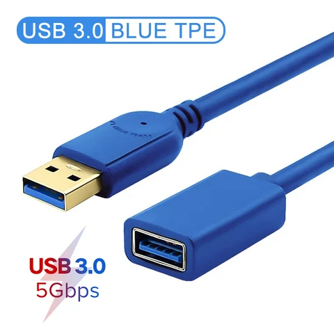 Кабель-удлинитель USB 3.0 (штекер)/USB 3.0 (гнездо), 1–3 м, для передачи, синхронизации данных