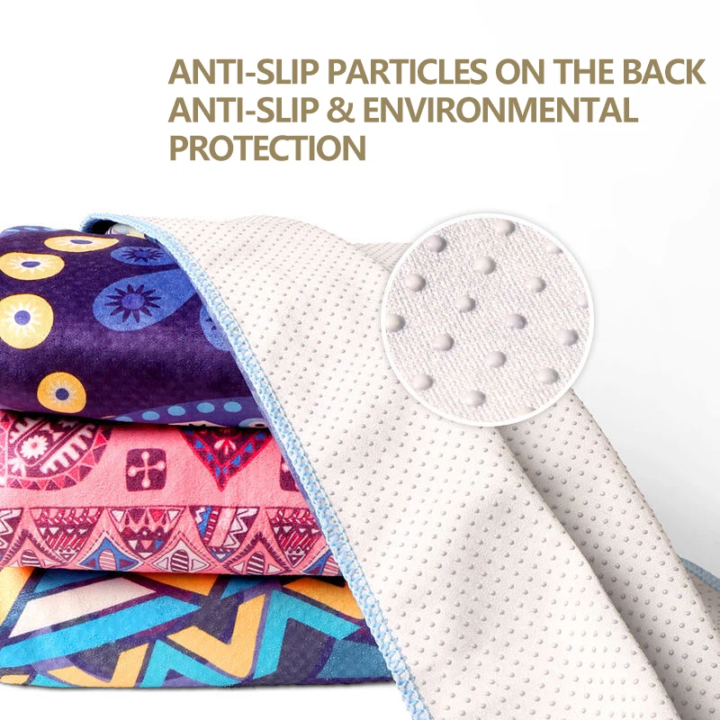 

Hot Yoga Mat Towel 188*70cm Printed Yoga Towel Non slip Fitness Workout Mat Cover For Pilates Gym Yoga Blankets