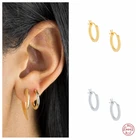 Помощник в минималистском стиле 925 стерлингового серебра серьги-кольца для женщин пары круглая серьга круга ювелирные изделия Модные элегантные вечерние аксессуар