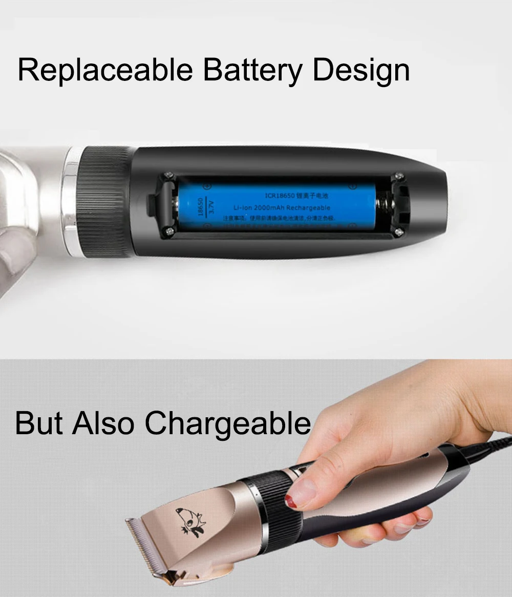 

Professional Grooming Kit Rechargeable Cat Dog Hair Trimmer Low-Noise Electric Pet Hair Clipper Shaver Set Haircut Machine