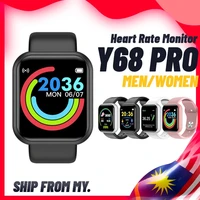 smart watch sport band bluetooth jam pintar smartwatch wristband fitness tracker heart rate monitor men women y68