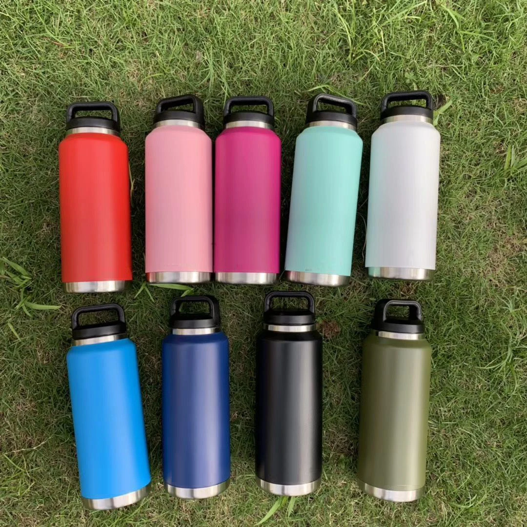 36 унций бутылка для воды с широким горлом вакуумная Изолированная двойными