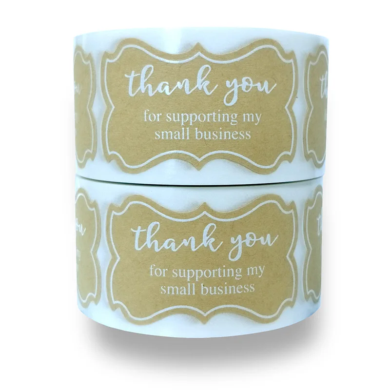 Thank You for Supporting My Small Business Seals Stickers Kraft Labels Package Decoration Labels Stationery Stickers Mail Labels