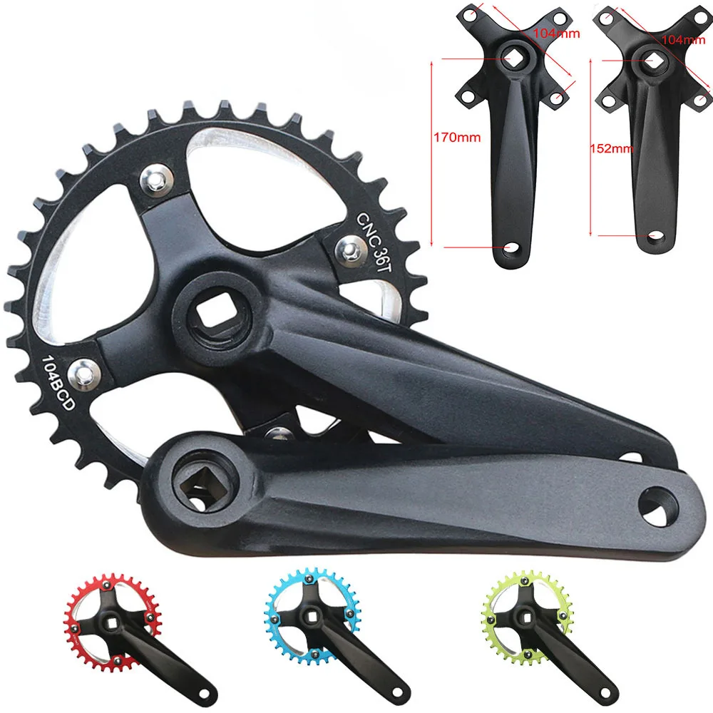 

Bicycle Crankset MTB 104BCD MTB Crank 152/170MM Crank Arms For Bicycle 30T 32T 34T 36T 38T Bike Crankset Chainwheel Bike Parts
